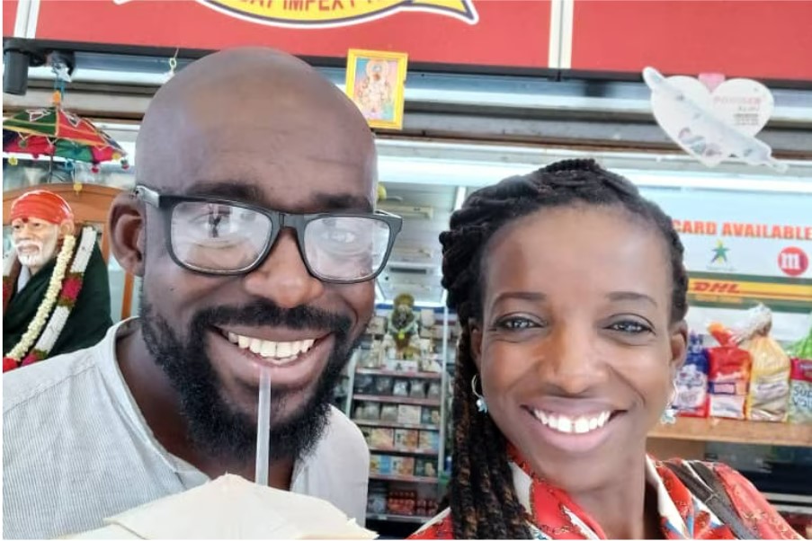 Bernard Baffour pictured here with his sister Lorraine Baffour-Awuah, in Singapore on 19 March 2024. (Supplied)