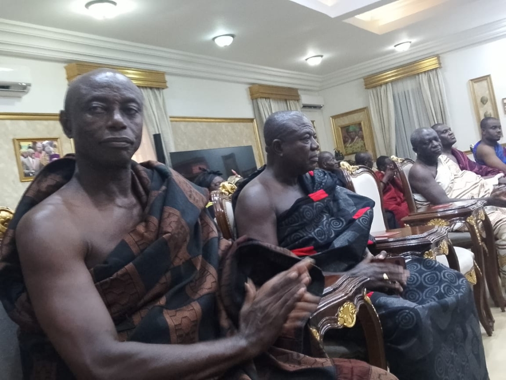 Adoagyiri Zongo chiefs call on Okyehene, reaffirm allegiance to Okyeman