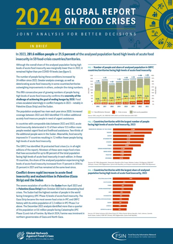 About 282 million people face acute food insecurity in 2023 - GRFC