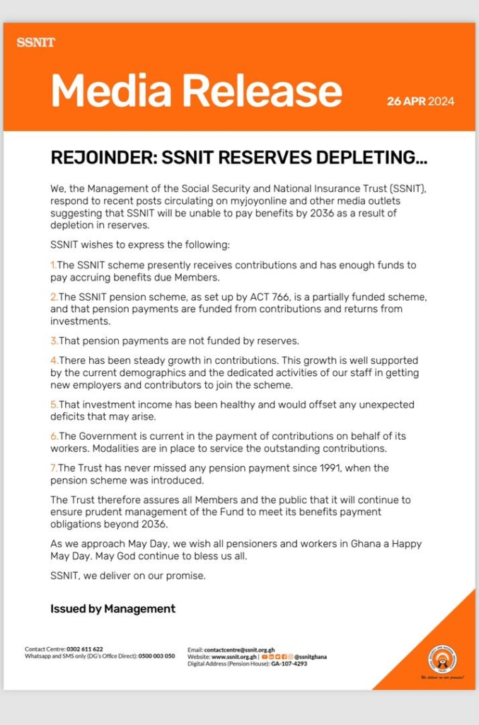 We have enough funds to pay accruing benefits; we’ve never missed pension payments since 1991 - SSNIT