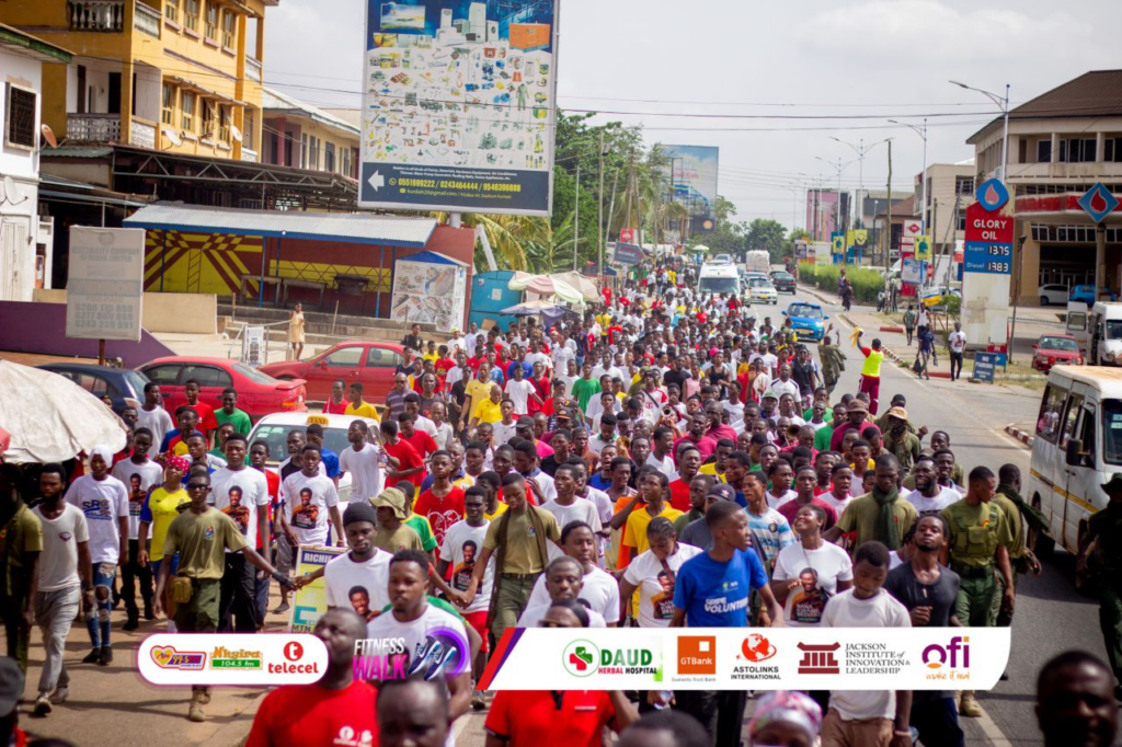 Hundreds turn out for Luv FM/Telecel Fitness Walk in Kumasi