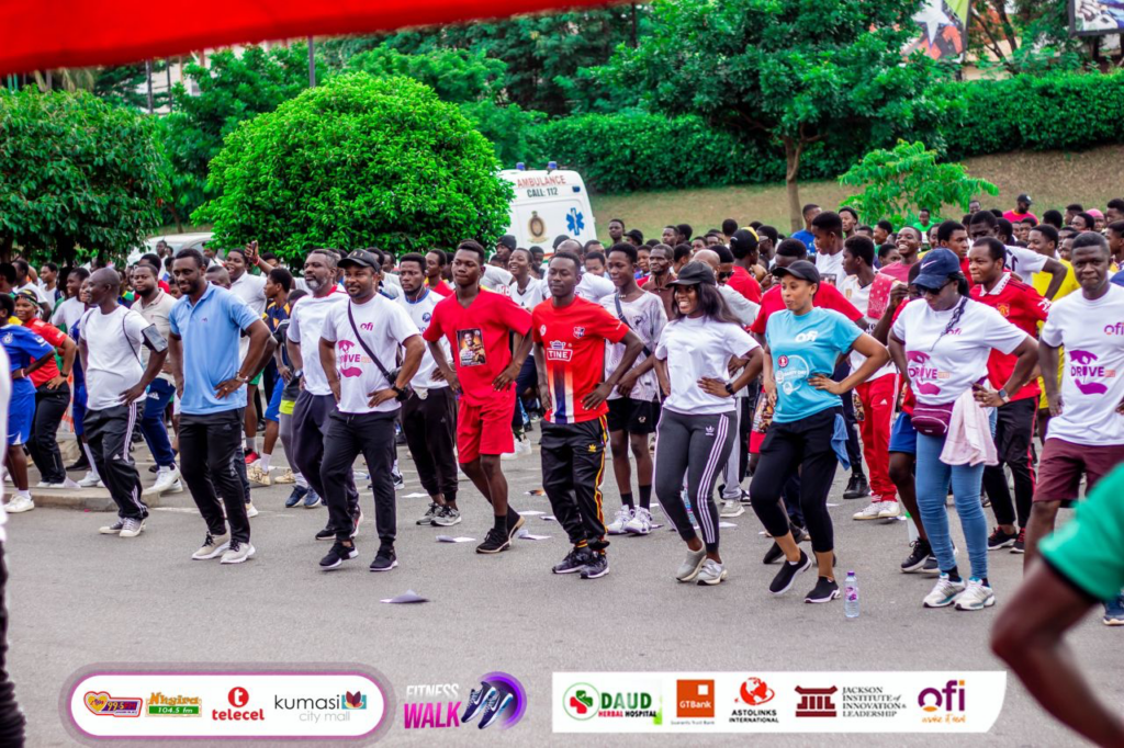 Hundreds turn out for Luv FM/Telecel Fitness Walk in Kumasi