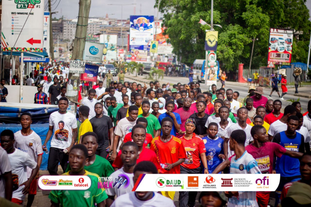 Hundreds turn out for Luv FM/Telecel Fitness Walk in Kumasi