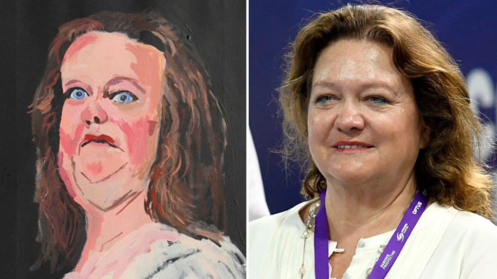 Row erupts over portraits of Australia's richest woman