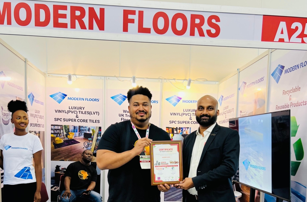 Ghanaian homegrown flooring brand Modern Floors exhibits in Kenya
