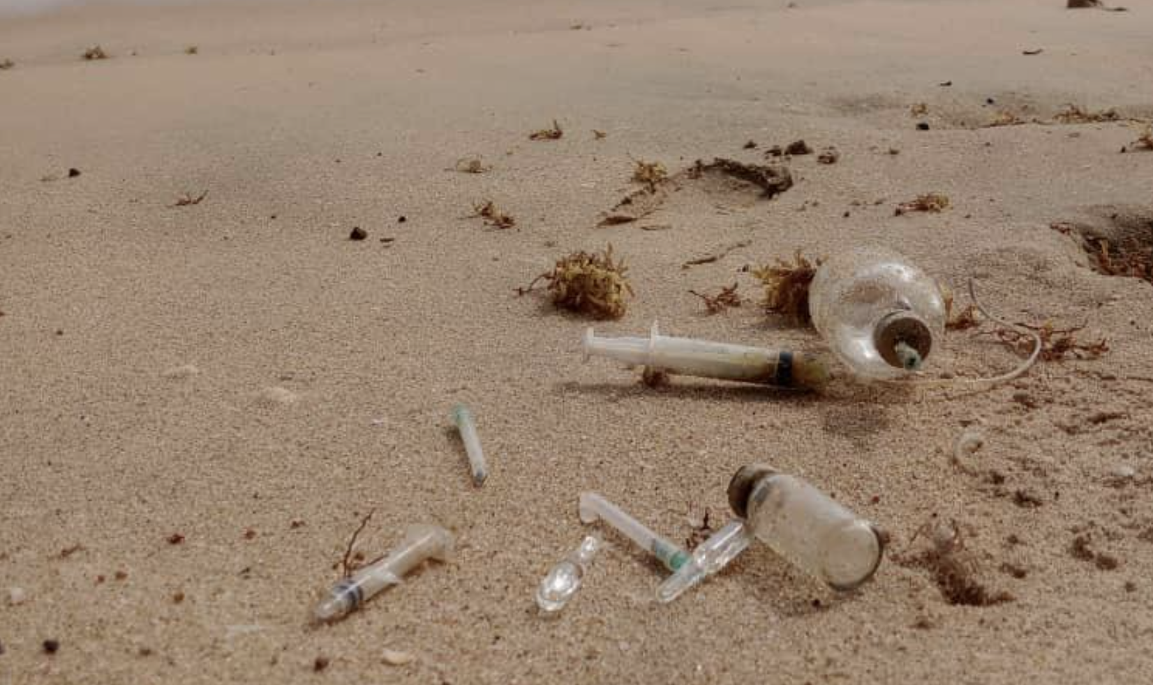 Medical waste washed ashore at Ngelekazo beach 2 Screenshot 2025 02 13 at 07.44.36