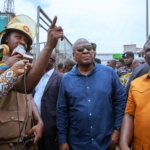 Photos: Mahama visits Adum fire scene, assesses damage