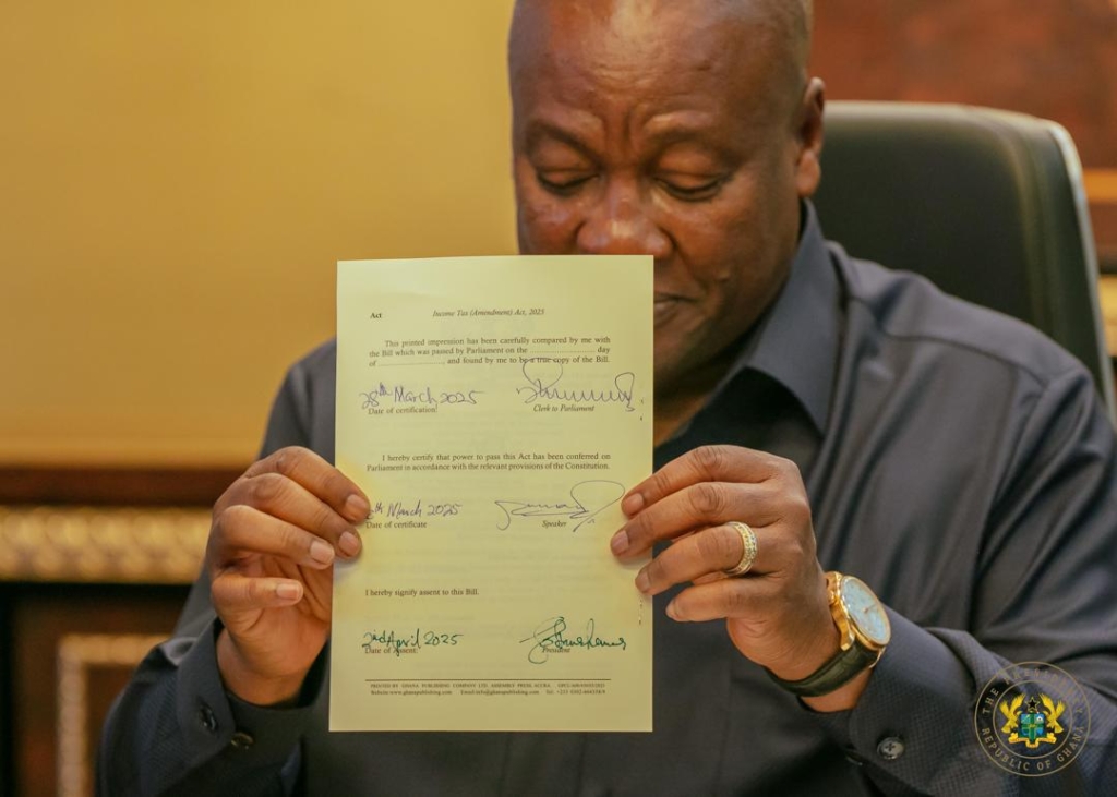 Check out the 8 key bills Mahama signed into law – MyJoyOnline