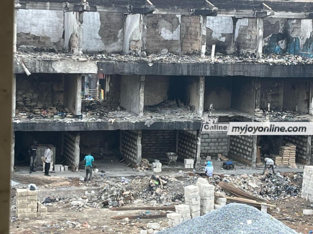 Adum Fire: Developers defy city authorities, start reconstructing fire ravaged buildings – MyJoyOnline