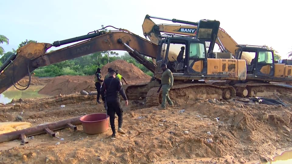 13 excavators seized, Chinese national and others arrested in A/R – MyJoyOnline