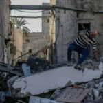 Israeli air strike destroys part of last functioning hospital in Gaza City Israeli air strike destroys part of last functioning hospital in Gaza City