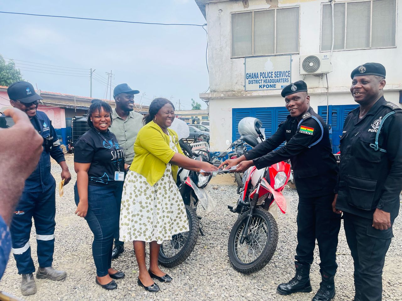 Tema Oil Terminal donates motorbikes to Kpone District Police Station 2 IMG 20250511 WA0150