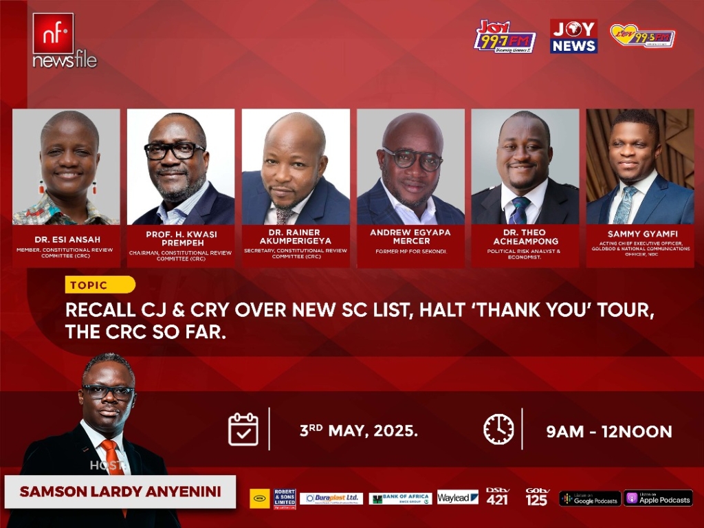This Saturday on Newsfile: Recall of CJ, halt NPP ‘Thank You’ tour, new Supreme Court list – MyJoyOnline