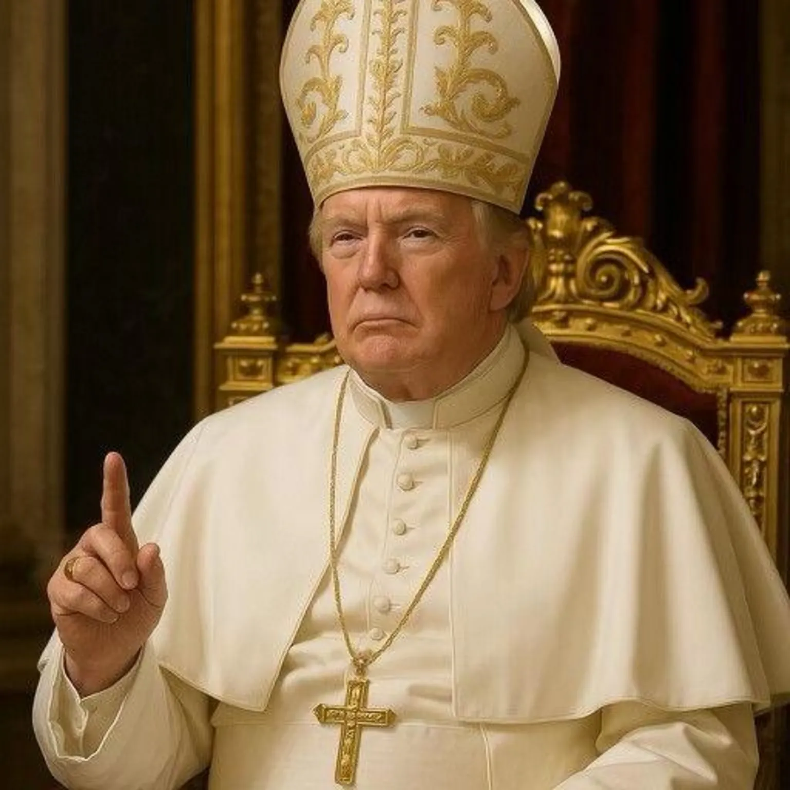 Trump criticised after posting AI image of himself as Pope 2 image 151