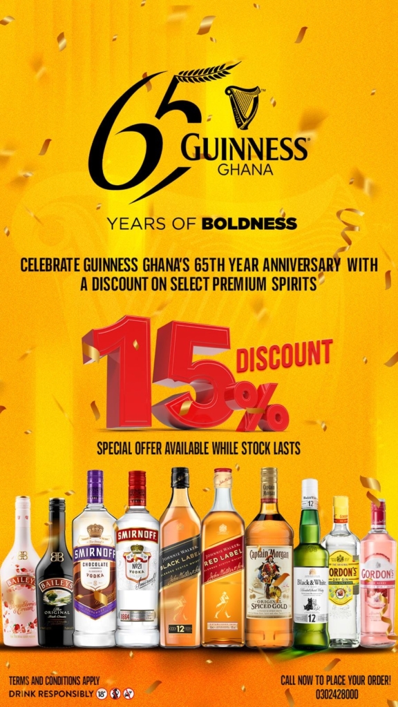 Guinness Ghana celebrates 65 years with 15% price reduction on select spirit brands – MyJoyOnline