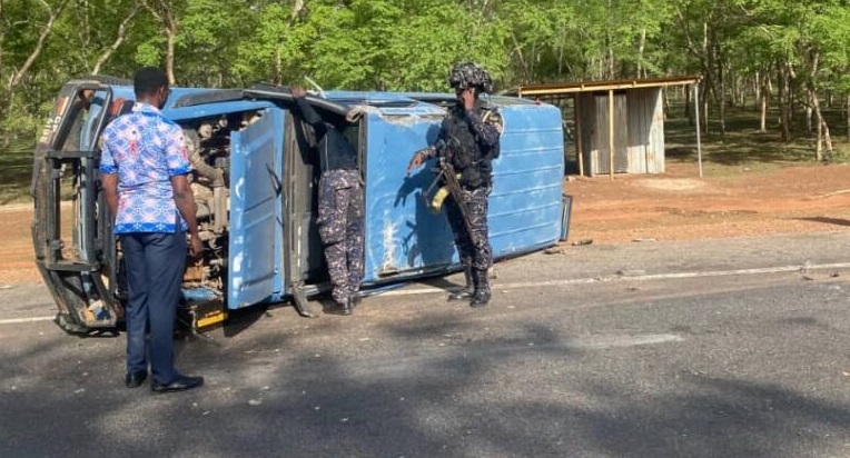 Police escort vehicle somersaults in near-fatal crash near Binduri 2 6d0826ea 3d7e 4392 99e4 379b9494cbad 768x1024 1