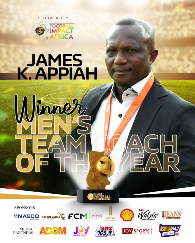 Kwesi Appiah wins Men’s Coach of the Year at Ghana Football Awards – MyJoyOnline