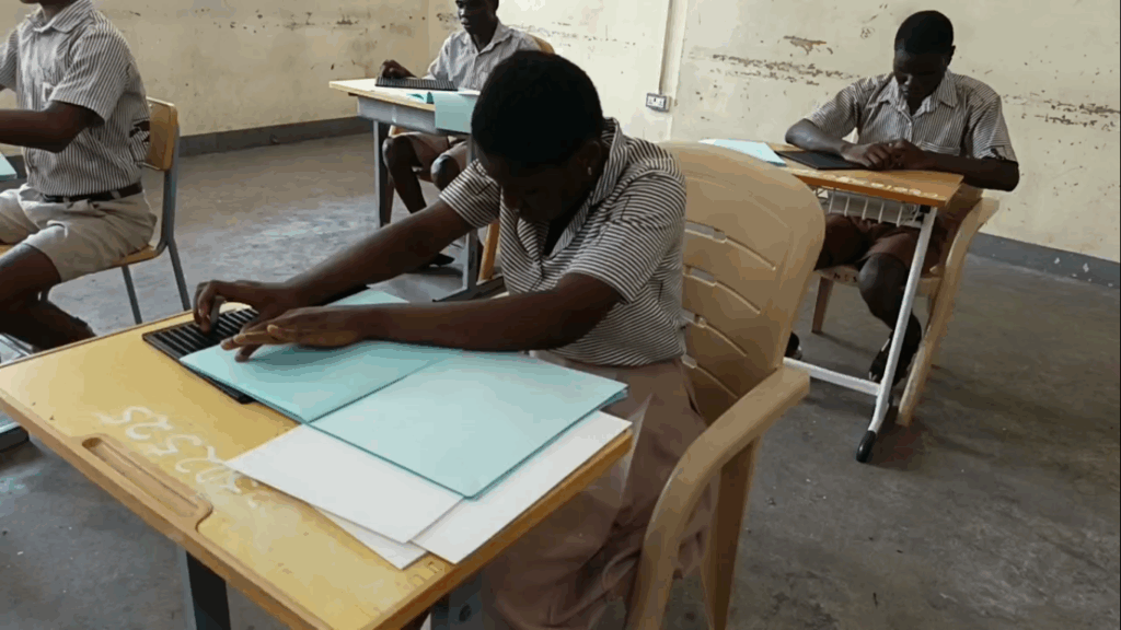 Visually-impaired candidates write the BECE with the braille system – MyJoyOnline