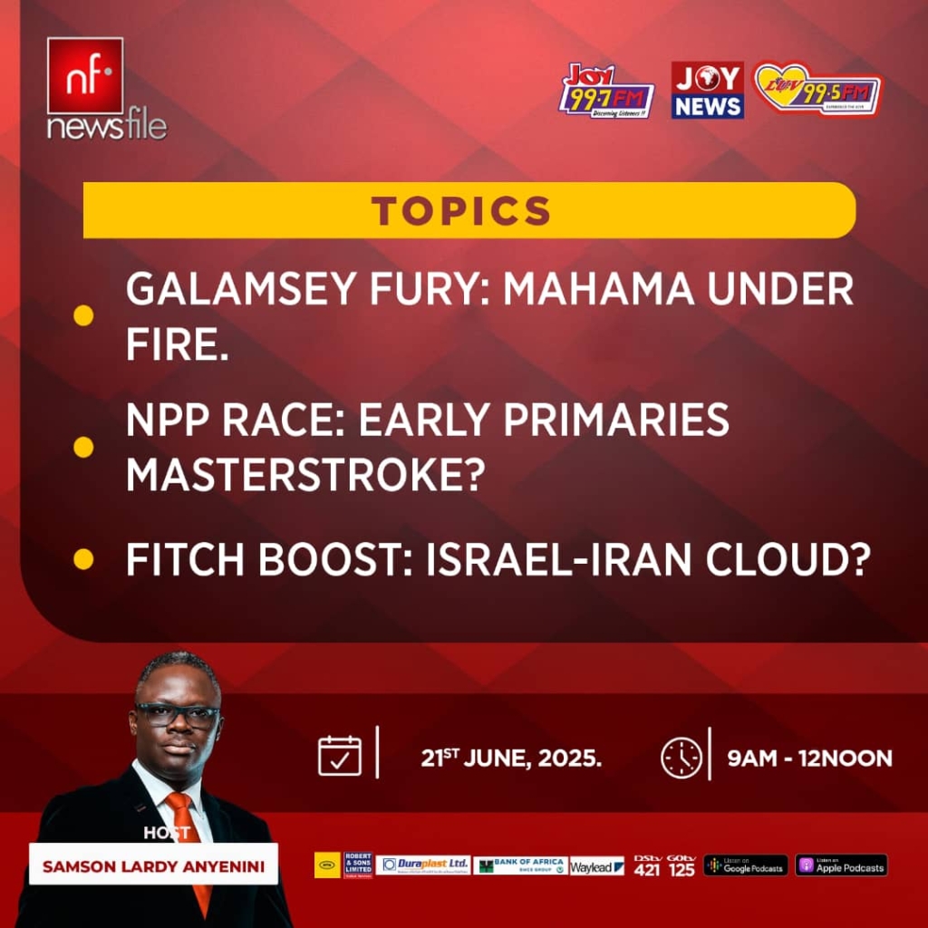 This Saturday on Newsfile: Galamsey fury, NPP early primaries and effects of Israel-Iran war – MyJoyOnline