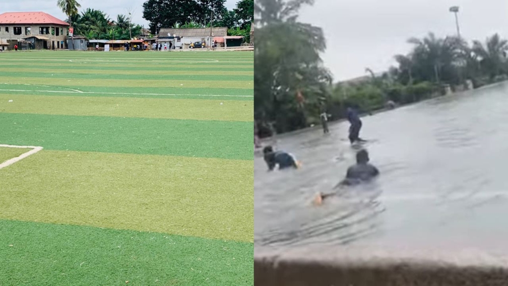 0K Effiakuma AstroTurf submerged after weekend rains in Takoradi – MyJoyOnline
