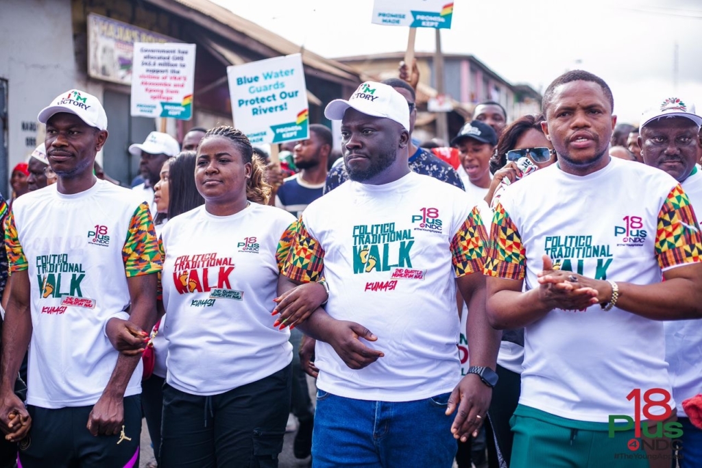 Bridget Bonnie leads 18Plus4NDC Momentum Walk, echoing a strong stand against illicit drugs – MyJoyOnline