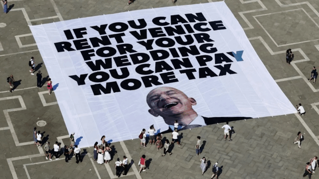 Venice protesters claim victory as Bezos changes wedding venue – MyJoyOnline