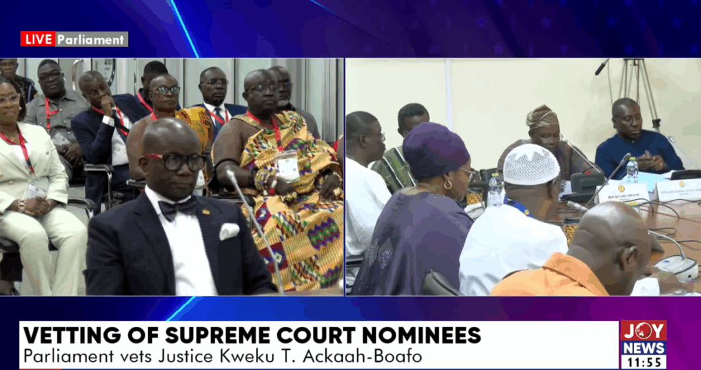 Justice Ackaah-Boafo stumbles through nat’l pledge in light-hearted moment during vetting – MyJoyOnline