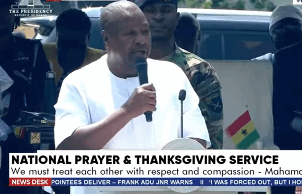 Mahama urges national unity at National Day of Prayer and Thanksgiving – MyJoyOnline