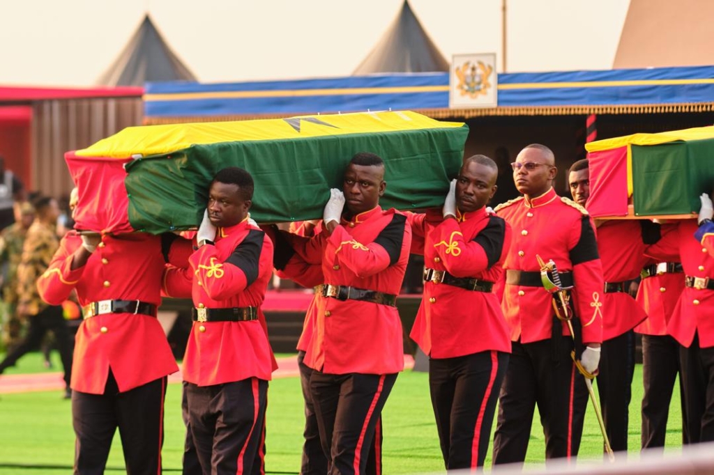 Photos: Helicopter crash victims laid to rest – MyJoyOnline