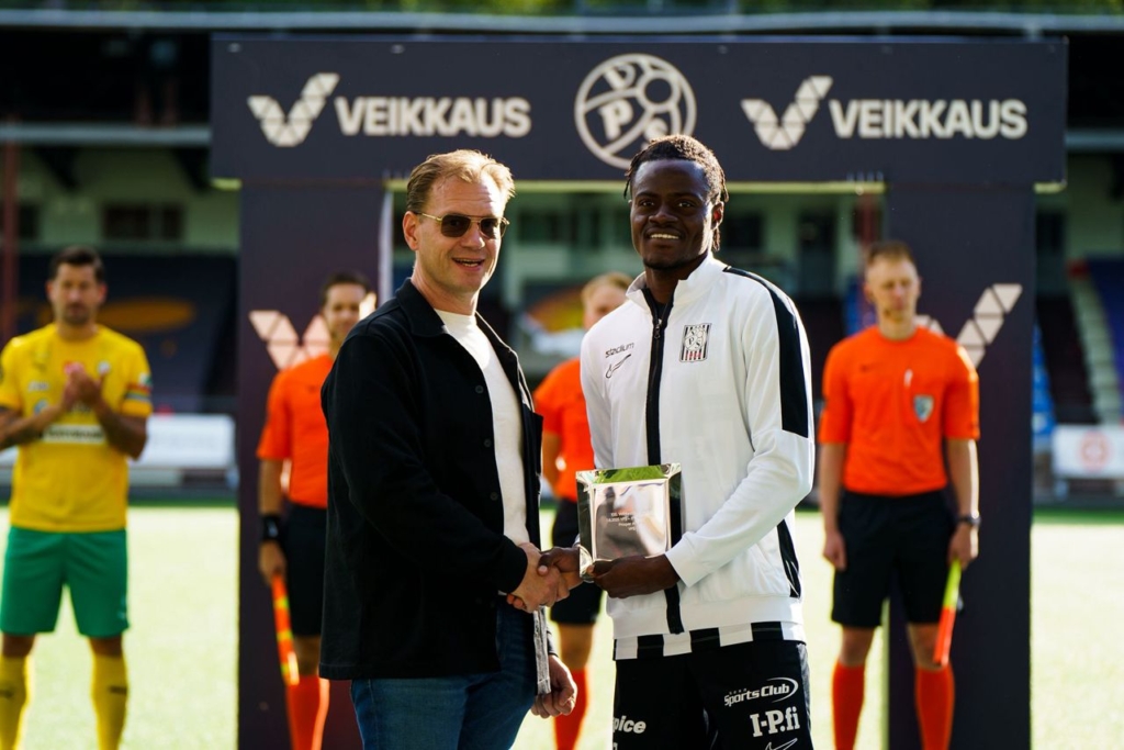Prosper Ahiabu honoured for 100th Veikkausliiga appearance with VPS – MyJoyOnline