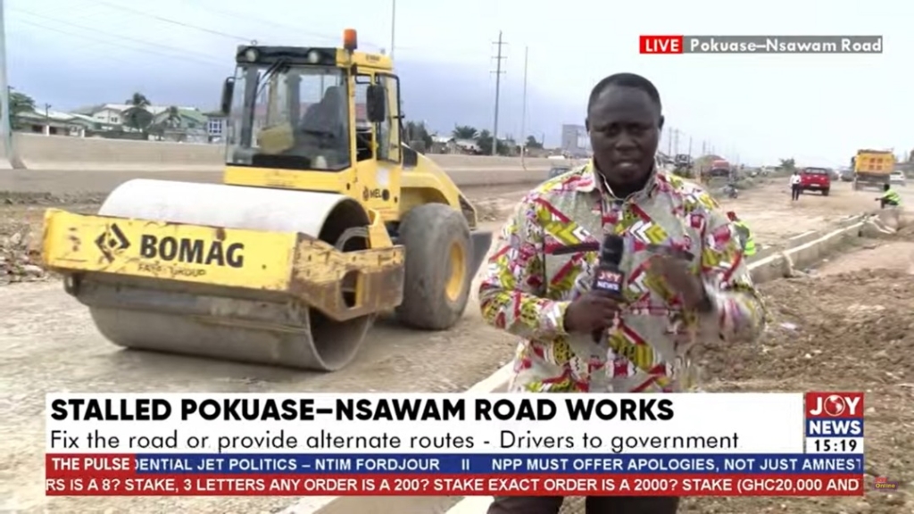 Construction resumes on stalled Pokuase–Nsawam road after threats to demonstrate – MyJoyOnline