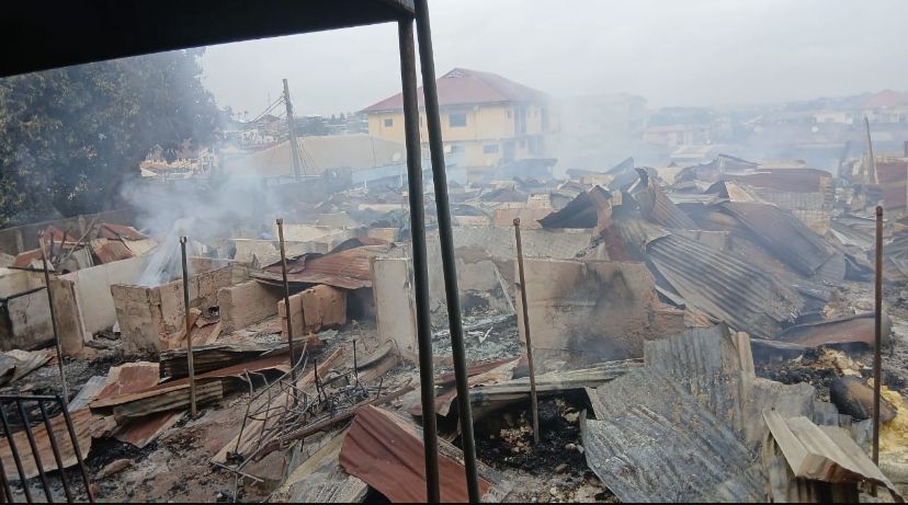 Fire destroys over 100 shops at Suame Post Office market – MyJoyOnline