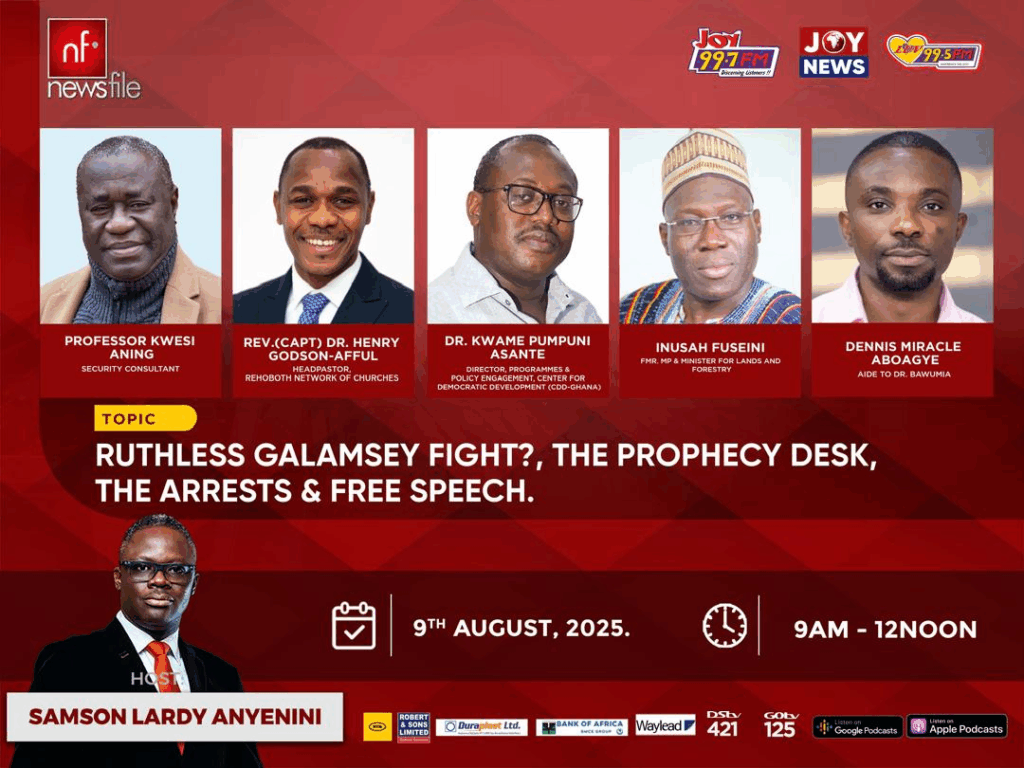 Newsfile to tackle calls for ruthless galamsey fight, review of prophecy directive, and arrests over free speech – MyJoyOnline
