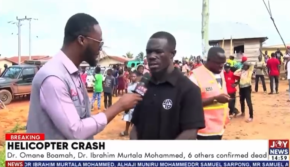 Eyewitness recounts search for burning helicopter in crash that killed Omane Boamah, 7 others – MyJoyOnline