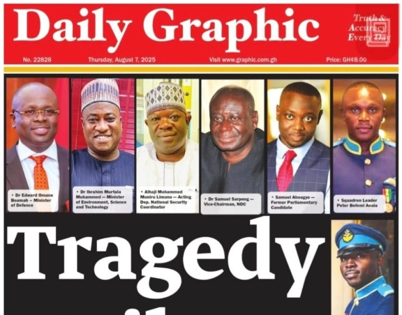 Today’s Front pages :Thursday, August 7, 2025 – MyJoyOnline