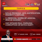This Saturday on Newsfile: AG’s nolle prosequi, CJ removal saga, and OSP’s detention of Adom-Otchere This Saturday on Newsfile: AG’s nolle prosequi, CJ removal saga, and OSP’s detention of Adom-Otchere
