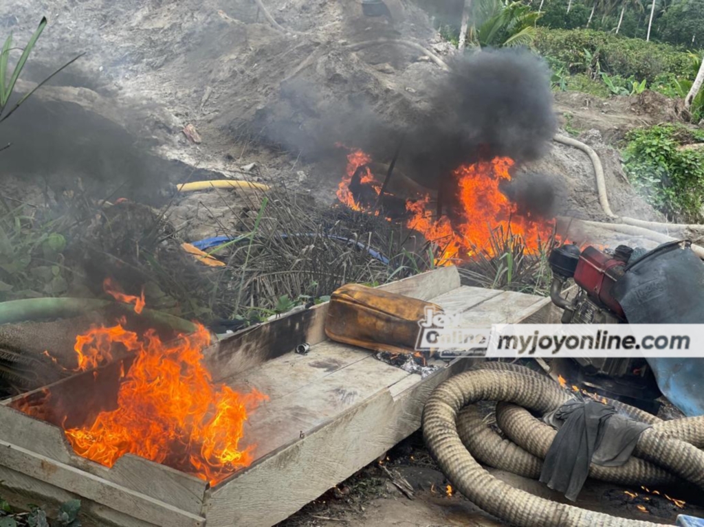 Chiefs back Anti-Illegal Mining personnel’s raid on galamsey sites in Prestea Huni Valley – MyJoyOnline