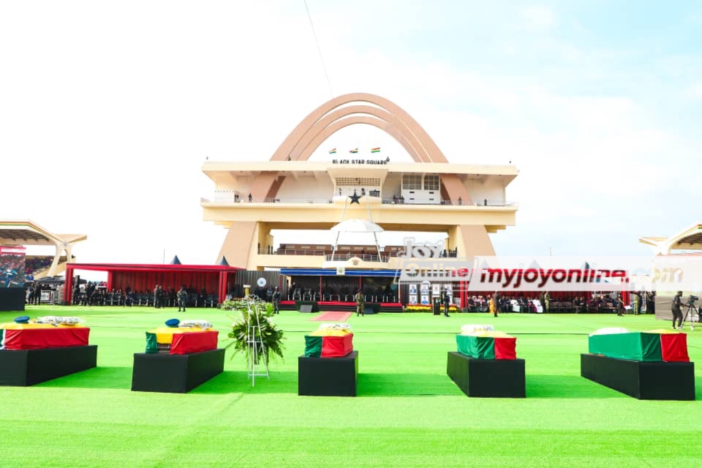 Photos: Ghana bids final farewell to helicopter crash victims – MyJoyOnline