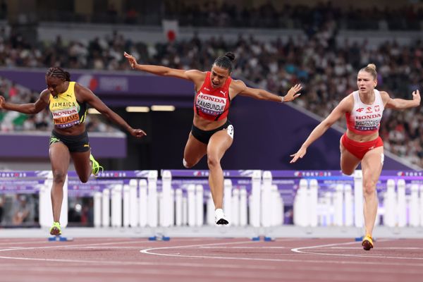 Kambundji shocks in Tokyo as Swiss peaks to take 100m hurdles gold – MyJoyOnline Kambundji shocks in Tokyo as Swiss peaks to take 100m hurdles gold – MyJoyOnline