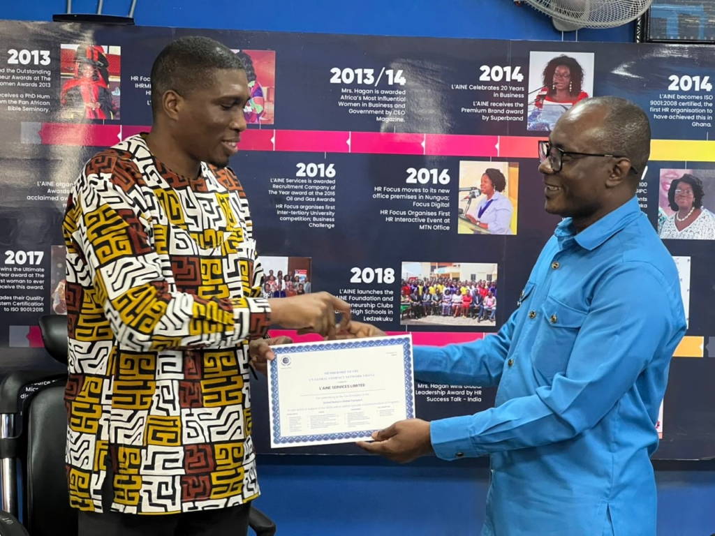L’AINE HR signs on as official participant of UN Global Compact Ghana – MyJoyOnline