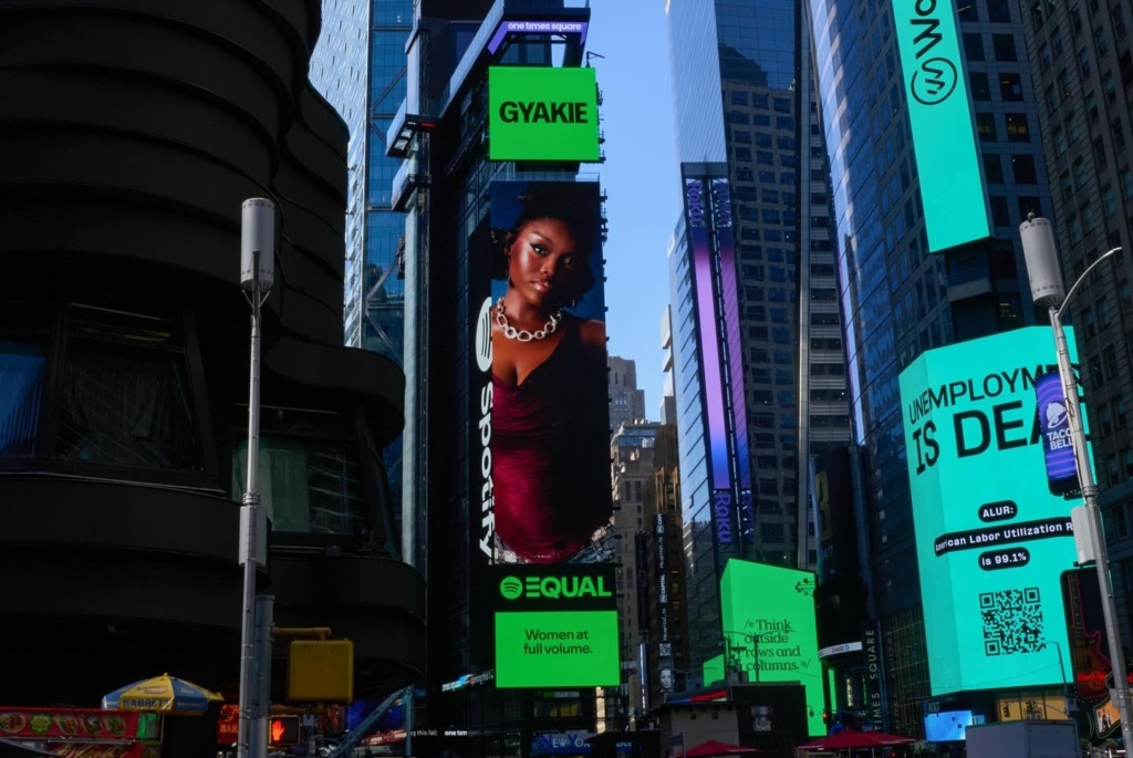 Gyakie’s After Midnight album shines on Times Square with Spotify EQUAL – MyJoyOnline