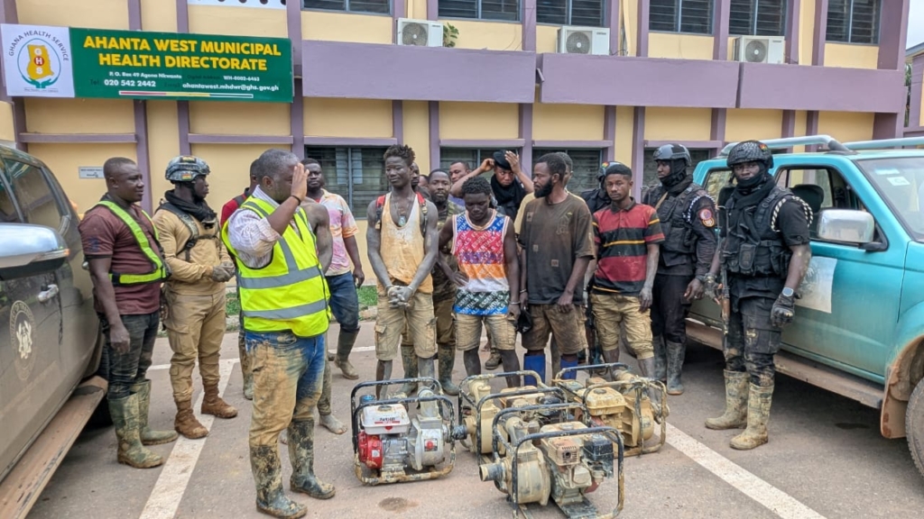Ahanta West MCE leads security raid, arrests seven in galamsey crackdown – MyJoyOnline
