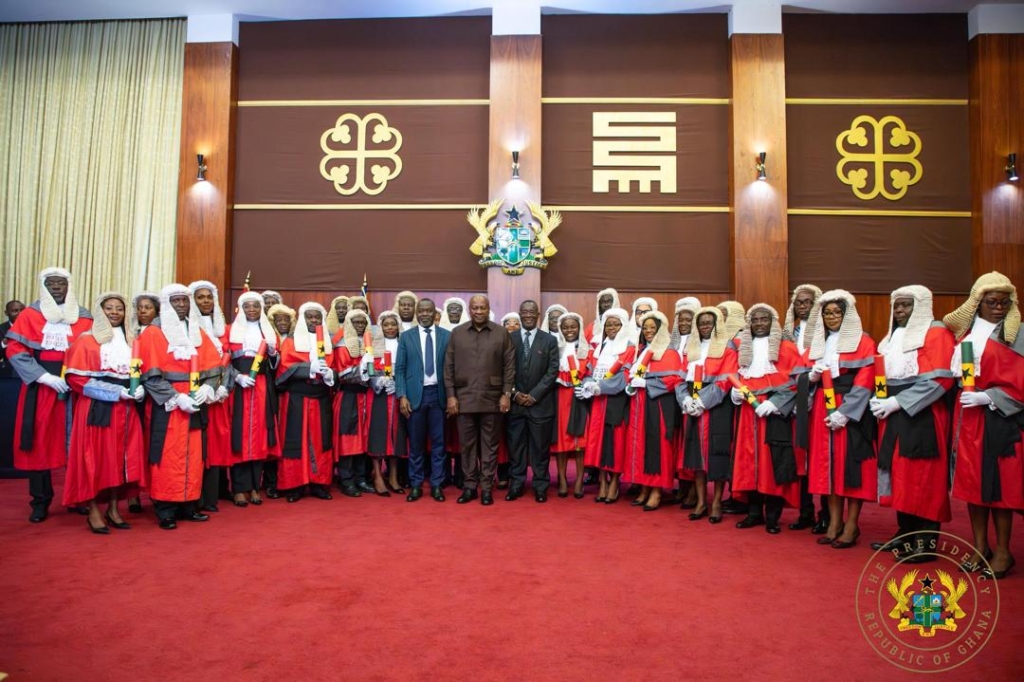 Mahama swears in 37 new Justices of the High Court