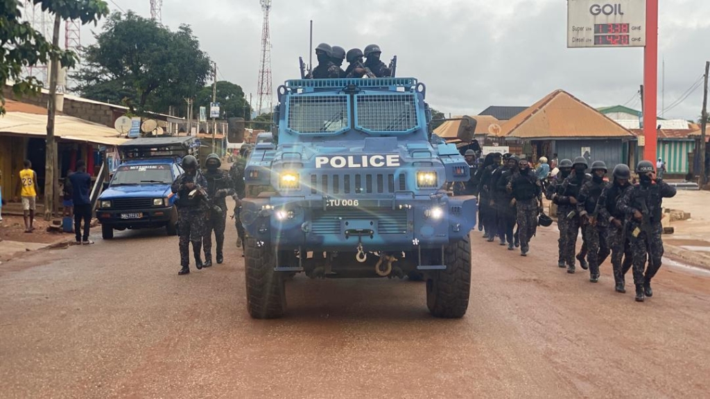 Bono Regional Police conduct ‘Show of Force’ operation in Sampa – MyJoyOnline