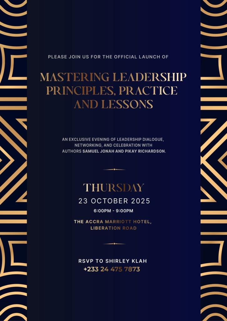 Sir Sam Jonah, Prof. Pikay Richardson to launch book on leadership on October 23 – MyJoyOnline