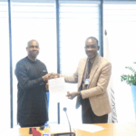 GCAA grants Air Tanzania Air Operator Certificate GCAA Ag. DG Rev. Stephen Wilfred Arthur presenting the certificates to His Excellency Selestine Kakele, High Commissioner-Designate of Tanzania to Ghana, with residence in Abuja, Nigeria
