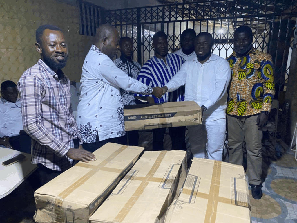 Leading NPP member donates 50 streetlights to boost security in Fomena Constituency – MyJoyOnline