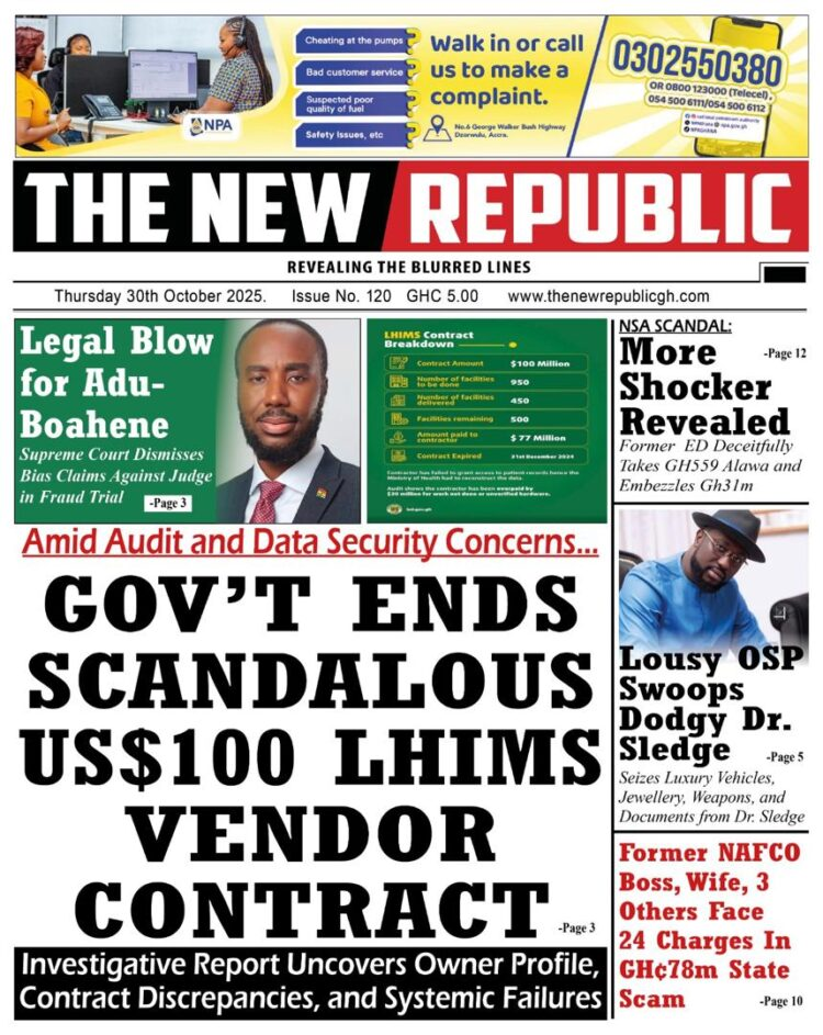 Today's Front pages: Thursday, October 30, 2025