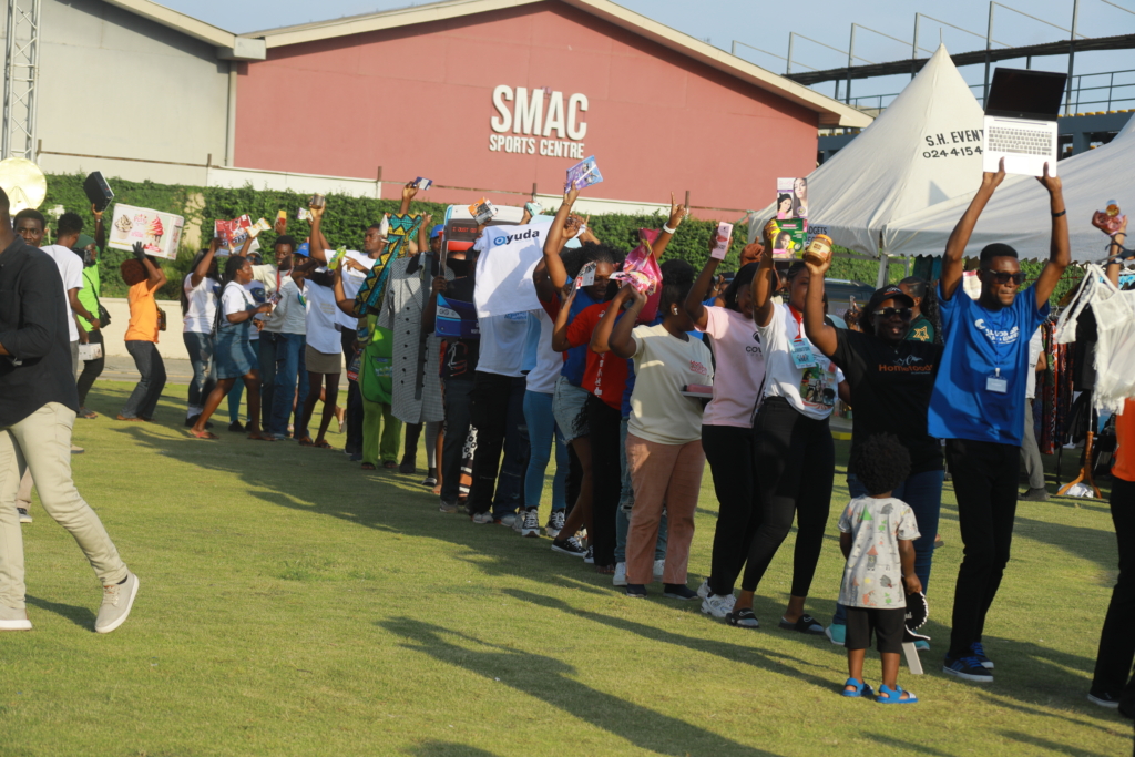 Music and business blends as vendors dance, celebrate and showcase products on Day 2 of Ecobank-JoyBusiness SME Fair Music and business blends as vendors dance, celebrate and showcase products on Day 2 of Ecobank-JoyBusiness SME Fair