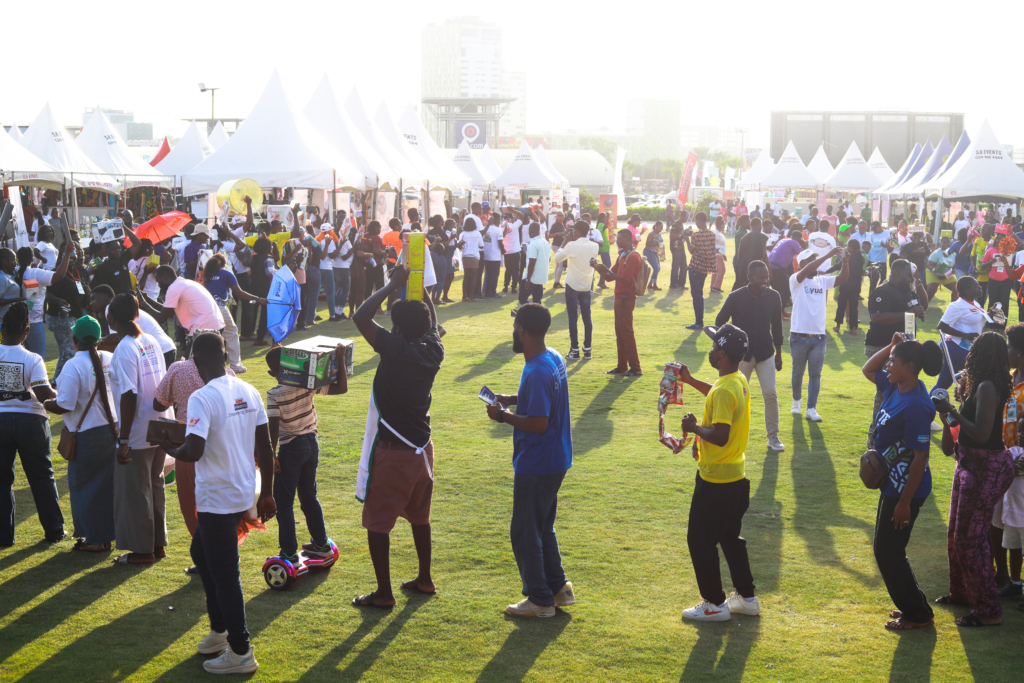 Music and business blends as vendors dance, celebrate and showcase products on Day 2 of Ecobank-JoyBusiness SME Fair Music and business blends as vendors dance, celebrate and showcase products on Day 2 of Ecobank-JoyBusiness SME Fair